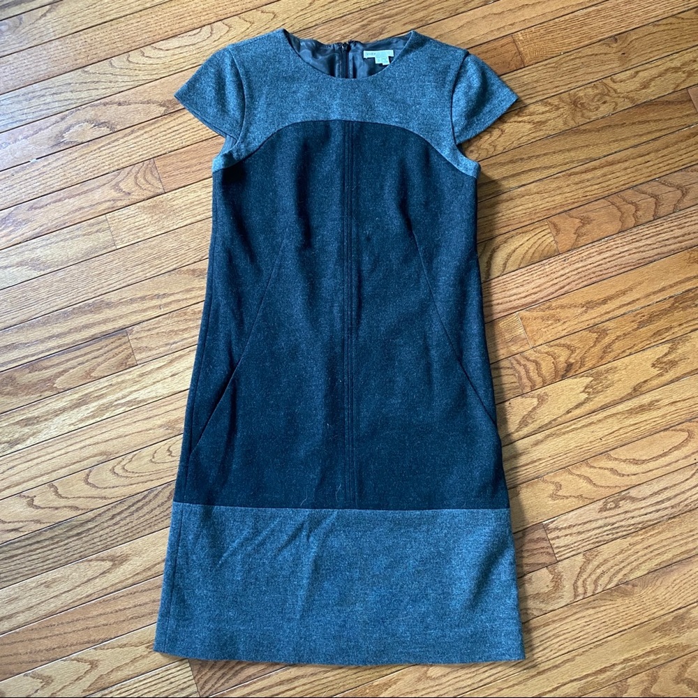 Vince wool dress - grey and black colorblock